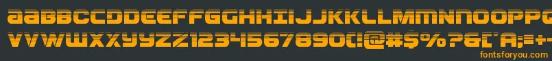 Ozdahalf Font – Orange Fonts on Black Background