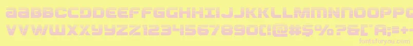 Ozdahalf Font – Pink Fonts on Yellow Background