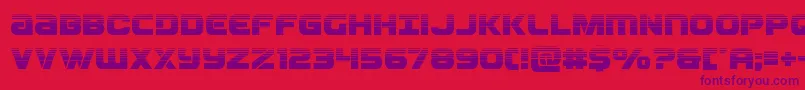 フォントOzdahalf – 赤い背景に紫のフォント