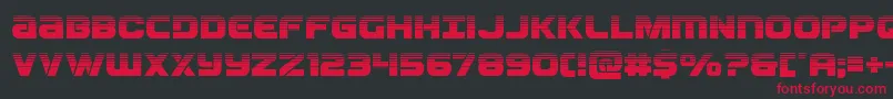 フォントOzdahalf – 黒い背景に赤い文字