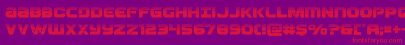 フォントOzdahalf – 紫の背景に赤い文字