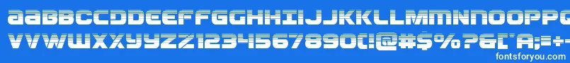 フォントOzdahalf – 青い背景に白い文字