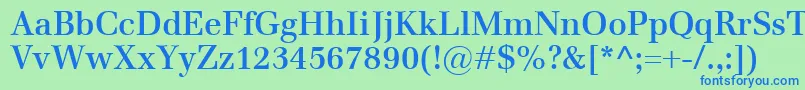 フォントEmonaSemibold – 青い文字は緑の背景です。