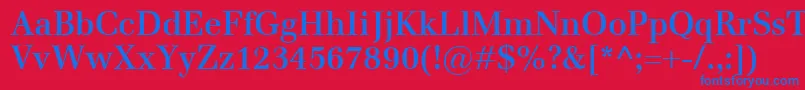 EmonaSemibold Font – Blue Fonts on Red Background