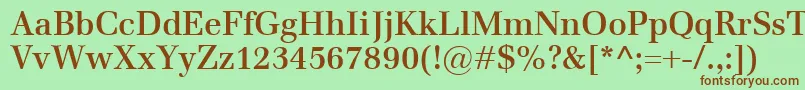 EmonaSemibold Font – Brown Fonts on Green Background