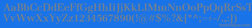 フォントEmonaSemibold – 青い背景に灰色の文字