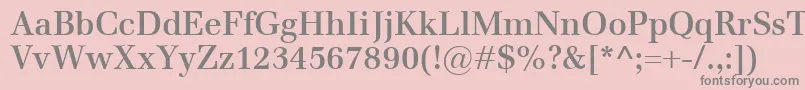 フォントEmonaSemibold – ピンクの背景に灰色の文字