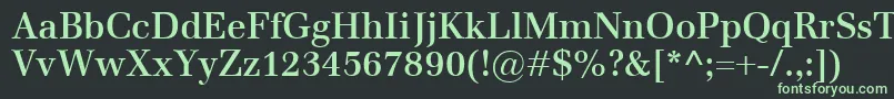 Czcionka EmonaSemibold – zielone czcionki na czarnym tle