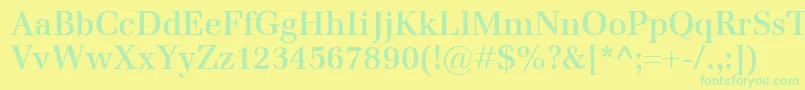 フォントEmonaSemibold – 黄色い背景に緑の文字