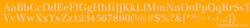 フォントEmonaSemibold – オレンジの背景にピンクのフォント