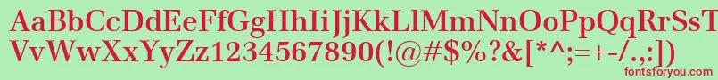 Шрифт EmonaSemibold – красные шрифты на зелёном фоне