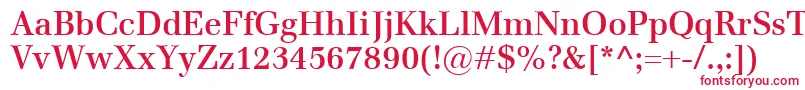 フォントEmonaSemibold – 白い背景に赤い文字