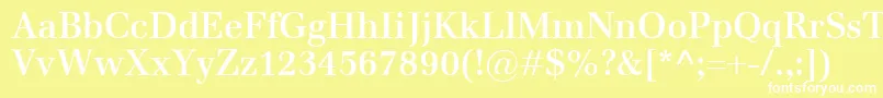 Czcionka EmonaSemibold – białe czcionki na żółtym tle