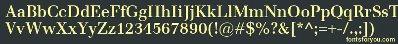 フォントEmonaSemibold – 黒い背景に黄色の文字