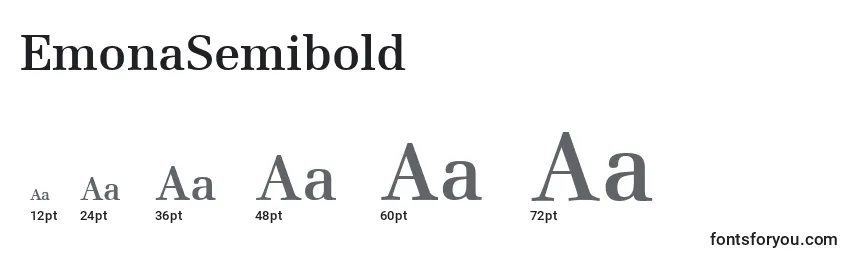 Размеры шрифта EmonaSemibold