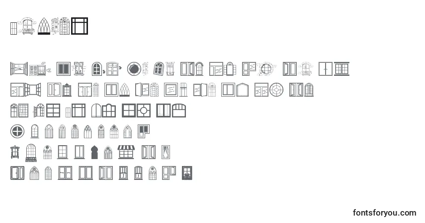 Fuente Window - alfabeto, números, caracteres especiales