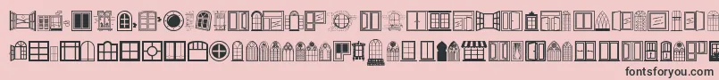 Window Font – Black Fonts on Pink Background