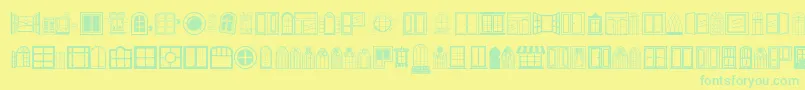 Window-Schriftart – Grüne Schriften auf gelbem Hintergrund