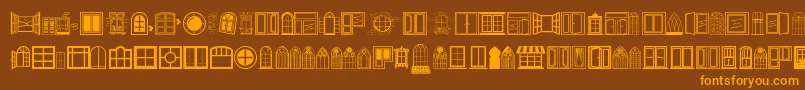 Window Font – Orange Fonts on Brown Background