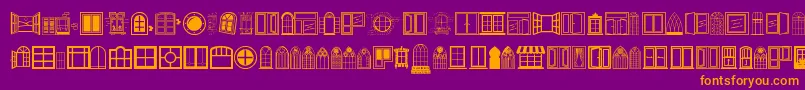 Window Font – Orange Fonts on Purple Background