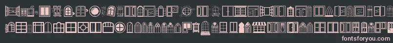 フォントWindow – 黒い背景にピンクのフォント