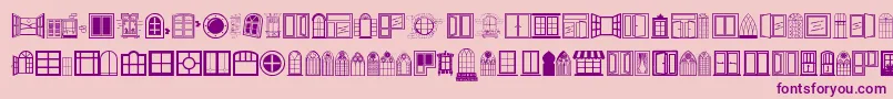 Window Font – Purple Fonts on Pink Background