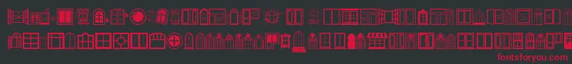 Police Window – polices rouges sur fond noir