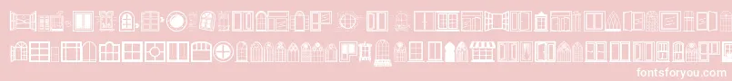 Window-Schriftart – Weiße Schriften auf rosa Hintergrund