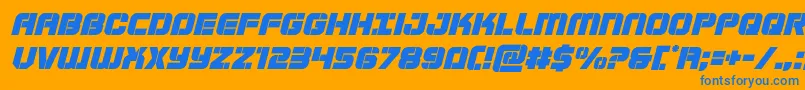 Supersubmarineital Font – Blue Fonts on Orange Background