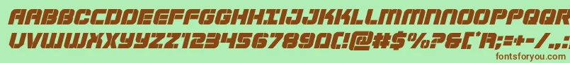 Supersubmarineital Font – Brown Fonts on Green Background