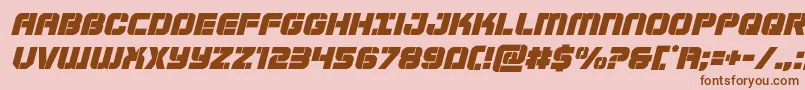 Supersubmarineital Font – Brown Fonts on Pink Background