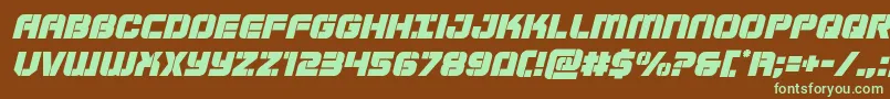 Supersubmarineital Font – Green Fonts on Brown Background