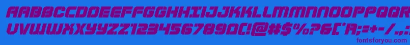 Supersubmarineital Font – Purple Fonts on Blue Background