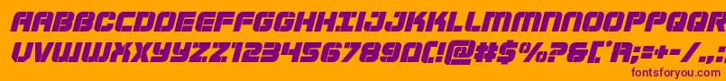 Supersubmarineital Font – Purple Fonts on Orange Background