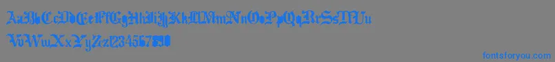 Dramatype Font – Blue Fonts on Gray Background