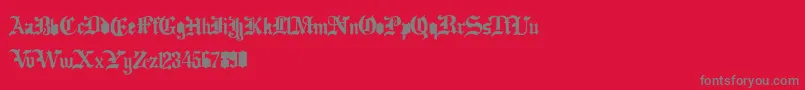 Dramatype Font – Gray Fonts on Red Background