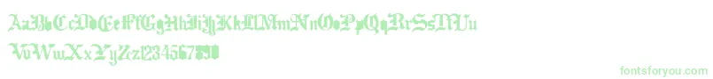 Dramatype-Schriftart – Grüne Schriften auf weißem Hintergrund