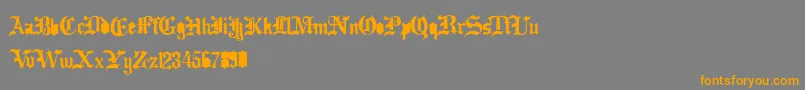 Dramatype Font – Orange Fonts on Gray Background