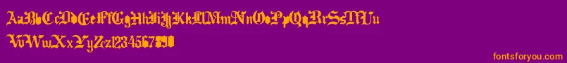Dramatype Font – Orange Fonts on Purple Background