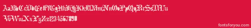 Dramatype Font – Pink Fonts on Red Background