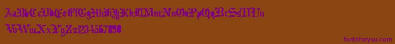 Dramatype Font – Purple Fonts on Brown Background