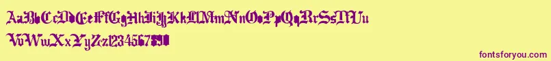 Dramatype Font – Purple Fonts on Yellow Background