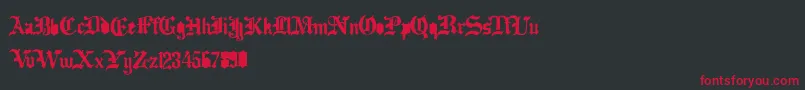 Dramatype Font – Red Fonts on Black Background