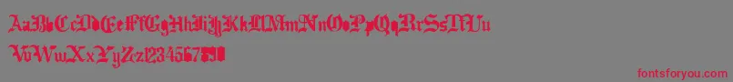 フォントDramatype – 赤い文字の灰色の背景