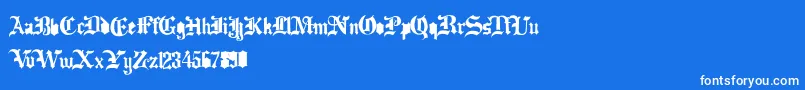 フォントDramatype – 青い背景に白い文字