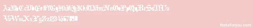Dramatype Font – White Fonts on Pink Background