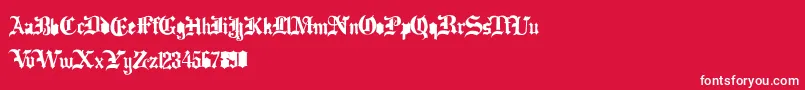 fuente Dramatype – Fuentes Blancas Sobre Fondo Rojo
