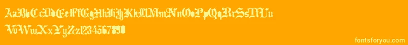 Dramatype Font – Yellow Fonts on Orange Background