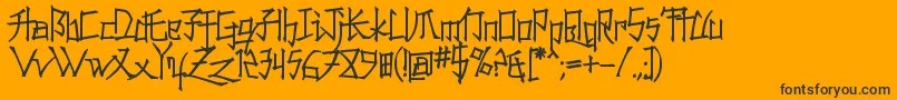 Konfuc Font – Black Fonts on Orange Background