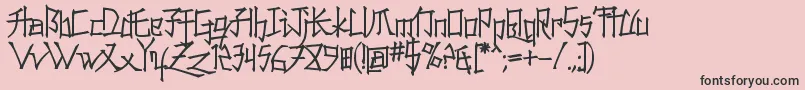 Konfuc Font – Black Fonts on Pink Background
